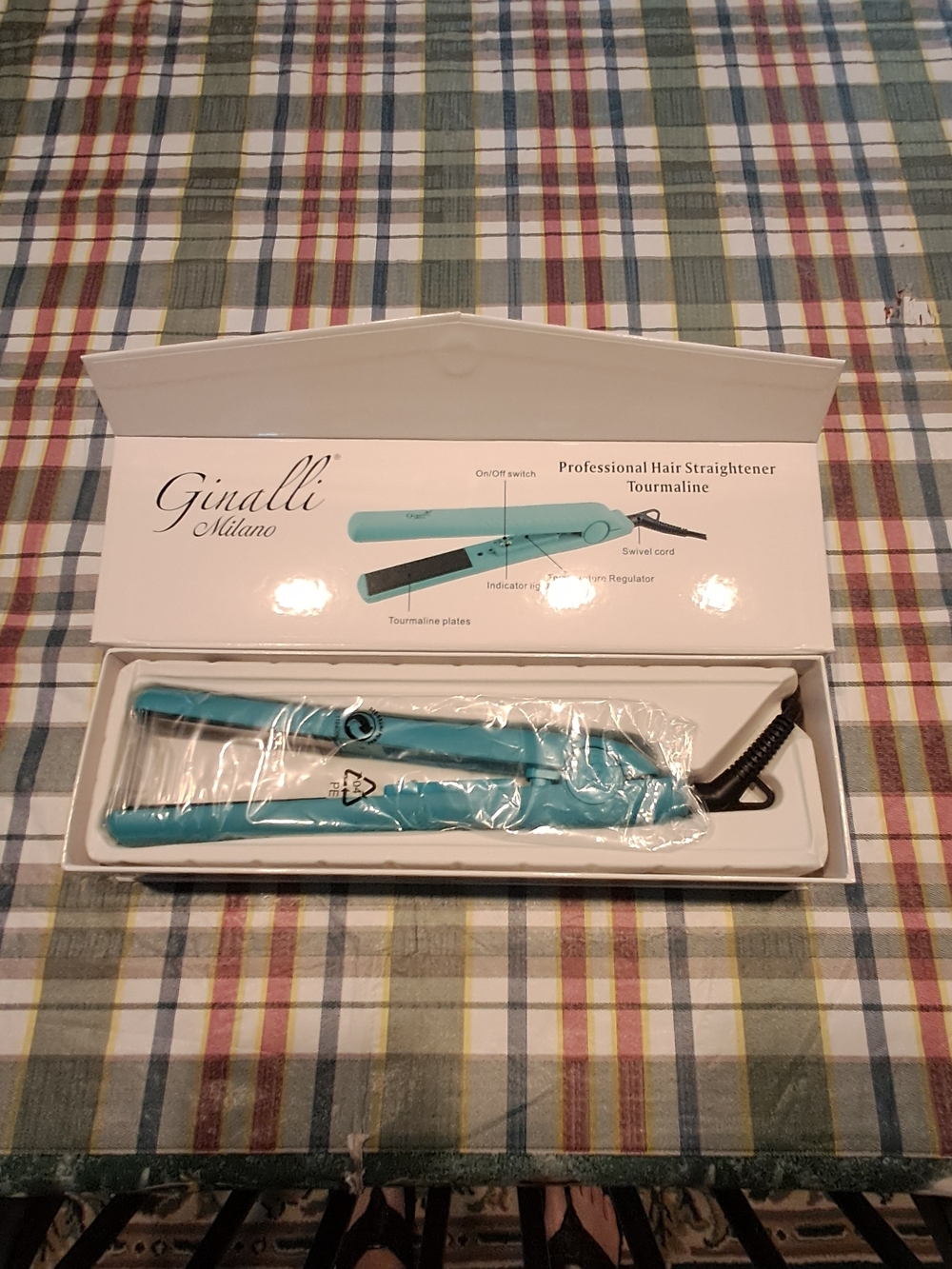 Ginalli Milano Tourmaline Proffessional  Hair Straightener In Tiffany
